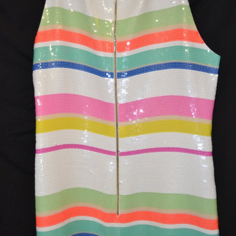 KATE SPADE MULTI COLOR SEQUIN COCKTAIL DRESS SIZE 10 - Picture 5 of 9